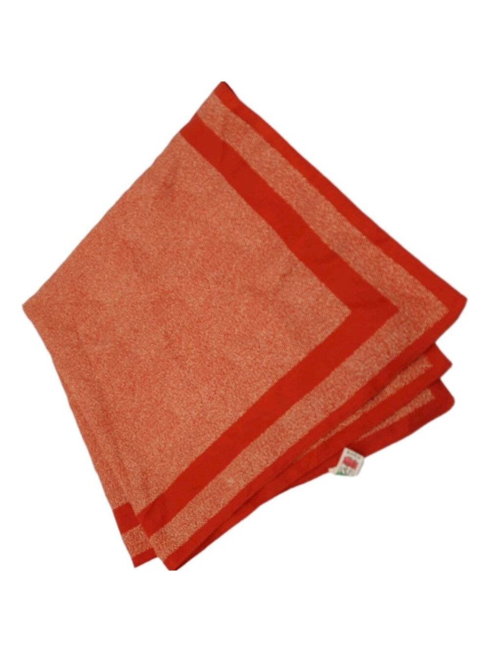 Glentex Womens Scarf Orange Square 27" Made In Italy